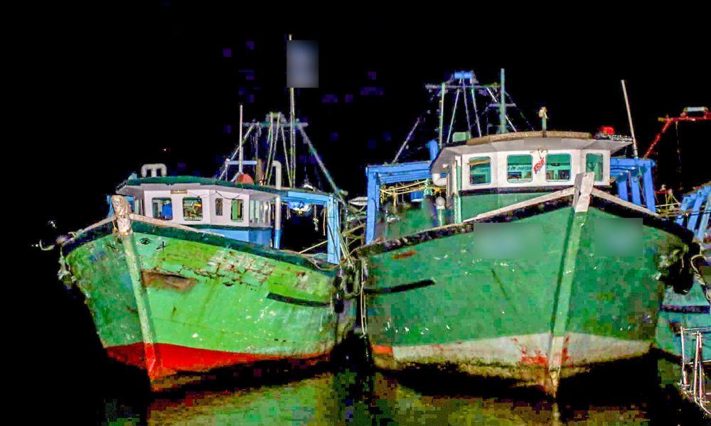 Navy and Coast Guard seize 04 Indian fishing vessels poaching in Sri Lankan waters